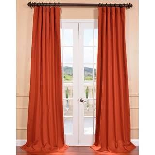 Eff Bombay Rust Cotton Twill Curtain Panel Gold Size 50 X 84