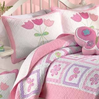 Best Bedding Inc Butterfly Flower 2 piece Twin size Quilt Set Multi Size Twin