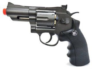 CO2 WG 708 Snub Nose Revolver Pistol Black FPS 480 Airsoft Gun  Metal Revolver Bb Gun  Sports & Outdoors