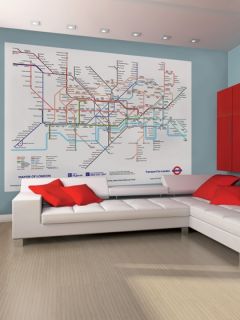 London Subway Map Wall Mural by 1wall