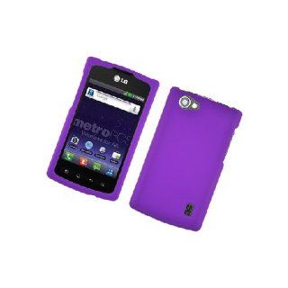 LG Optimus M+ MS695 Purple Hard Cover Case Cell Phones & Accessories