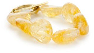 Citrine by the Stones "Balagan" Citrine Toggle Bracelet 18k Gold Plated Jewelry