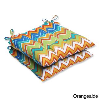 Pillow Perfect Zig Zag Wrought Iron Outdoor Seat Cushions (set Of 2)