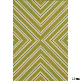 Indoor/ Outdoor Geometric Polypropylene Rug (53 X 76)