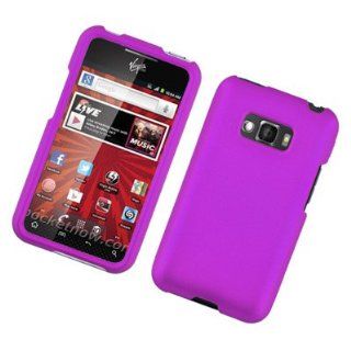 For LG Optimus Elite/LS696 Hard RUBBERIZED Case Purple 
