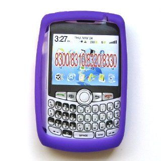 RIM BlackBerry Curve 8300 8310 8320 8330 Silicone Skin Case Protector Cover Purple Cell Phones & Accessories