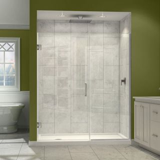 Dreamline Unidoor Plus 72 In. H X 48   49 In. W Frameless Hinged Shower Door, Clear Glass