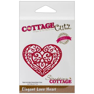 Cottagecutz Elites Die 3.2x2.7 elegant Love Heart