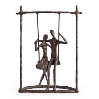 Couple On A Swing Bronze Sculpture