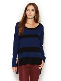 Striped Oversized Boatneck Sweater by Firth