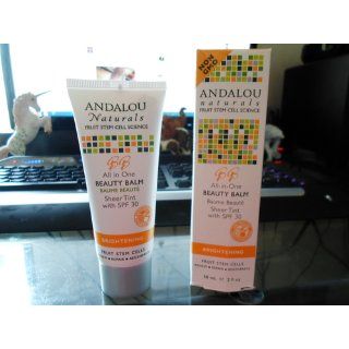 Andalou Naturals Brightening SPF 30All In One Beauty Balm, Sheer Tint, 2 Ounce  Sunscreens  Beauty