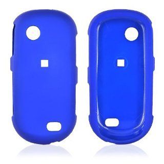 for Samsung Burst A697 Rubberized Hard Case Cover BLUE Cell Phones & Accessories