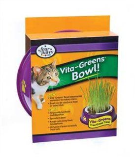 Four Paws Vita Greens Plastic Holder and Grass Combo  Dry Pet Food 