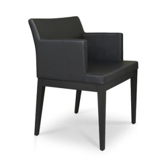 sohoConcept Soho Chair 125 SOHOWOO Finish Walnut, Color Black, Upholstery 