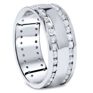10K White Gold 1.50CT Diamond Eternity Ring Band New Jewelry