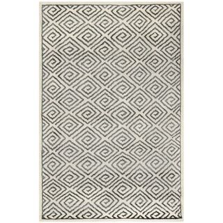 Safavieh Hand knotted Moroccan Mosaic Beige/ Grey Wool/ Viscose Rug (8 X 10)
