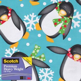 Scotch Gift Wrap, Penguin Flurry Pattern, 25 Square Feet, 30 Inch x 10 Feet (AM WPPF 12)  Gift Wrap Paper 