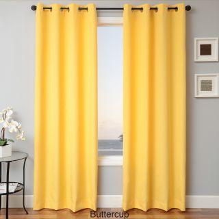 Softline Home Fashions Sunbrella Indoor/outdoor Grommet Top Curtain Panel Yellow Size 52 x 84