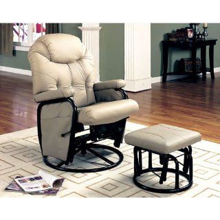Shop Gearhart Glider Rocker with Ottoman in Bone at the  Furniture Store. Find the latest styles with the lowest prices from Coaster Home Furnishings