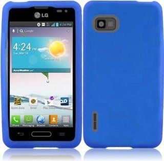 Pleasing Blue Soft Premium Silicone Case Cover Skin Protector for LG Optimus F3 MS659 (by Metro PCS / T Mobile) with Free Gift Reliable Accessory Pen Cell Phones & Accessories