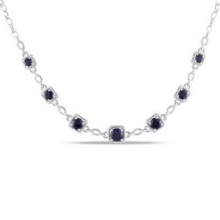 and Diamond Accent Necklace set in Sterling Silver   17   Zales