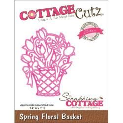 Cottagecutz Elites Die 2.4 X3   Spring Floral Basket