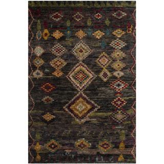 Safavieh Hand knotted Tangier Black Wool/ Hemp Rug (5 X 8)