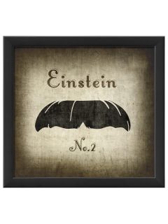 Einstein Moustache (Framed) by The Artwork Factory