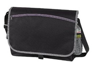 Business Messenger Bag with Cell Phone Pocket and Organizer (Black) Clothing