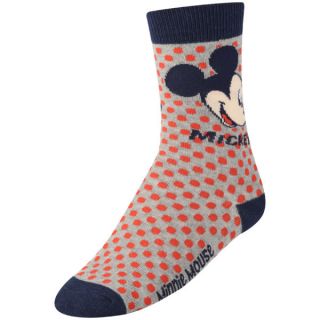 Minnie & Mickey Mouse Womens 4 Pack Socks Gift Box   Red and Navy      Womens Clothing