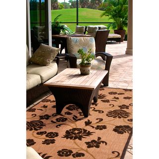 Meticulously Woven Patricia Transitional Floral Indoor/ Outdoor Area Rug (39 X 58)