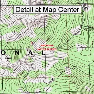 USGS Topographic Quadrangle Map   Half Dome, California (Folded/Waterproof)  Outdoor Recreation Topographic Maps  Sports & Outdoors
