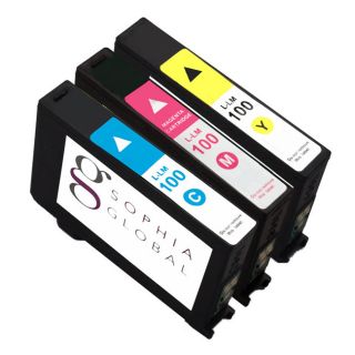 Sophia Global Remanufactured Ink Cartridge Replacement For Lexmark 100 (1 Cyan, 1 Magenta, 1 Yellow)