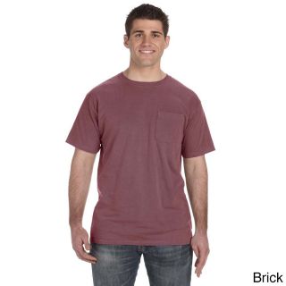 Authentic Pigment Mens Ringspun Pocket T shirt Orange Size XXL