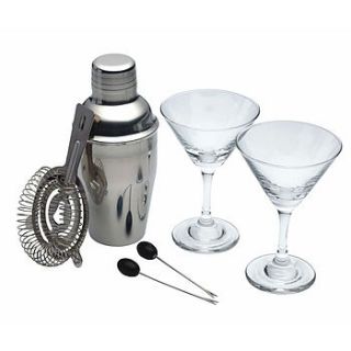 six piece mini martini cocktail set by whisk hampers
