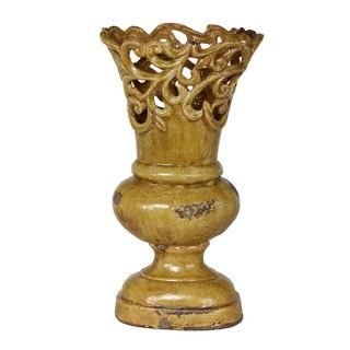 Small Yellow Decorative Ceramic Vase