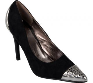 Journee Collection Metal Accent Pointed Toe Pumps   Black