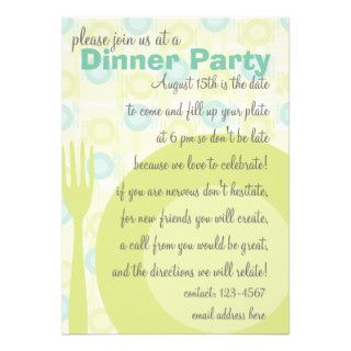Dinner Party Pattern Personalized Announcement