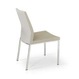 sohoConcept Pasha Side Chair 100 PASHCHROMBASE Color Black, Upholstery Leat