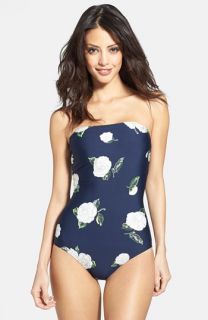 Juicy Couture Beach 'Camellia Couture' Lace Up Bandeau Maillot