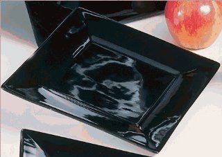 Whittier Square 7.5" Plate [Set of 3] Color Black Kitchen & Dining