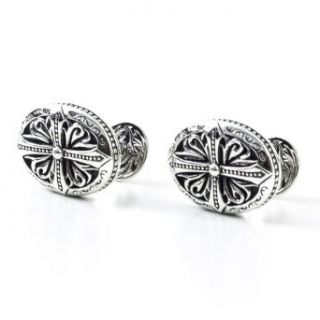 Scott Kay Sterling Silver Sparta Collection Engraved Cufflinks Clothing