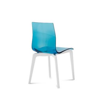Domitalia Gel L Dining Chair with White Frame GEL.S.L0F.LBOS S Finish Transp