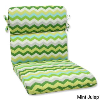 Pillow Perfect Panama Wave Rounded Corners Chair Outdoor Cushion