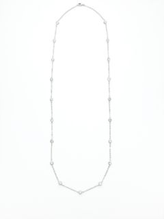 Long Round CZ Station Necklace by CZ by Kenneth Jay Lane