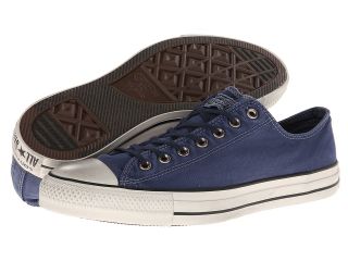 Converse Chuck Taylor All Star Washed Canvas Ox Lace up casual Shoes (Navy)