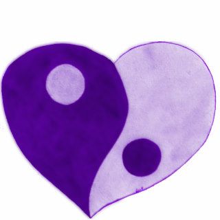 Yin Yang Heart (Purple/Lilac) Photo Sculpture