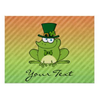 Irish Frog Design Poster