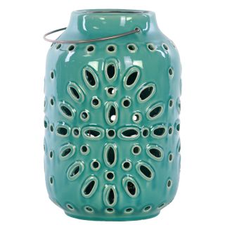 Ceramic Lantern Turquoise