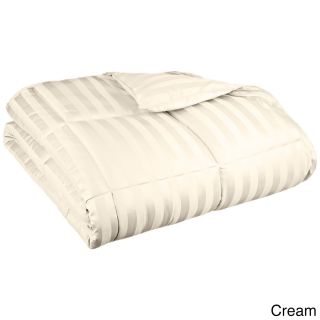 Home City Inc. All season Luxurious Striped Down Alternative Comforter Off White Size Full